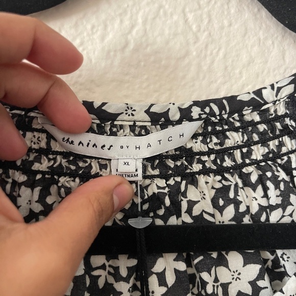 0308 - THE NINES by HATCH Women’s XL Floral Print Maternity Blouse 3/4 Sleeves - Picture 3 of 6